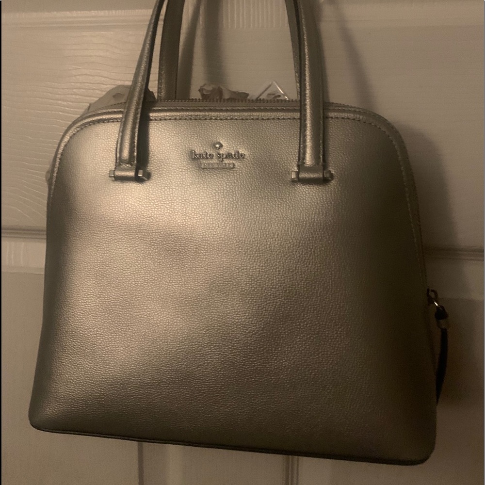 New Kate spade silver purse